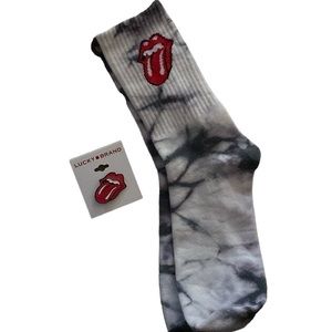 NEW Rolling Stones pin and sock bundle